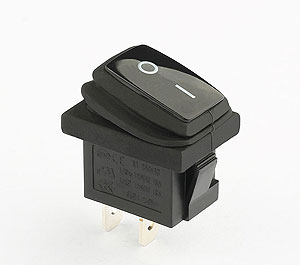 KCD3兩個(gè)腳防水型黑色船型開關(guān)